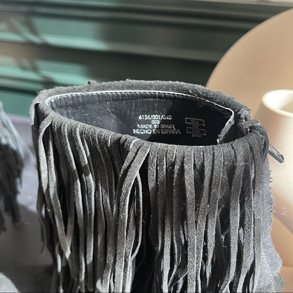 Zara Fringe Suede Booties (8) - Picture 4 of 4